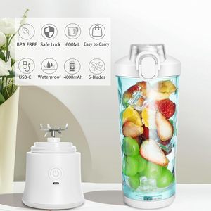 Mixeur Portable 600ML, Bouteille d'Eau Électrique Personnelle avec Couvercle, Shaker à Fruits et Poudres, Gobelet Mixeur USB pour Glace - Product Image 2