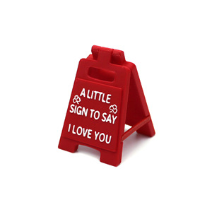 Petit panneau « Je t'aime » en plastique, cadeau de la Saint-Valentin, impression en relief, style moderne, cadeau personnalisé - Product Image 4