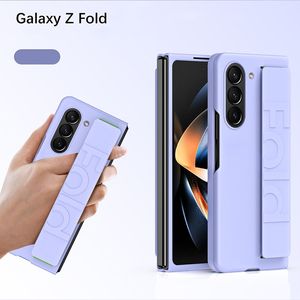Funda plegable de silicona de lujo para Samsung <span class=keywords><strong>Galaxy</strong></span> Z Fold 6 5 4 Funda de teléfono con pulsera para Samsung Z Fold 6 - Product Image 3