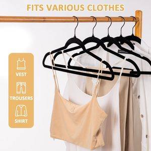 Heavy Duty Double Tiers Wooden Coat Hanger Multifunctional ABS Suit Hanger Suit Coat Bag Shoes Bedding <b>Wardrobe</b> Bathroom Kitchen - Product Image 4