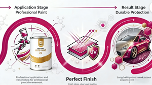 Pintura de Reparación de Carrocería de Automóvil de Secado Rápido con Capa Transparente de <span class=keywords><strong>Poliuretano</strong></span> 2K de Alto Brillo, Aplicación de Aerosol Acrílico Líquido de <span class=keywords><strong>Dos</strong></span> <span class=keywords><strong>Componentes</strong></span> - Product Image 6