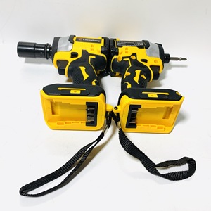 <b>Set</b> of 2pcs Cordless Power <b>Tools</b> Rechargeable Lithium Screwdriver Brushless Impact Wrench Combination <b>Tool</b> Kits Yellow - Product Image 3