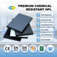 Panneau stratifié phénolique compact HPL résistant aux produits chimiques pour table de travail d'hôpital, d'atelier et de laboratoire