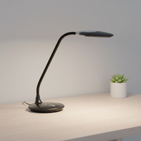 Lámpara de Escritorio LED Moderna de 3 Niveles de Intensidad con Sensor, Lupa Integrada Flexible y Pequeña, Lámpara de Lectura para el Cuidado de los Ojos