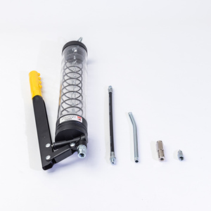 Pistolet à graisse pneumatique en alliage d'aluminium transparent robuste de 600 cc à tige unique pour équipement industriel KB-025 - Product Image 1