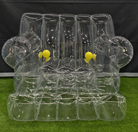 Chaise longue gonflable de chaise simple transparente de PVC pour des loisirs en plein air