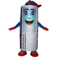 Costumes de mascotte de journal personnalisés Blue Sky pour adultes - Matériel en peluche, accepte tout design et forme, utilisation pour le Mardi Gras/Carnaval
