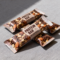 Emballage personnalisé en plastique et aluminium pour barres énergétiques, granola, noix, chocolat, produits alimentaires, sachet de collation