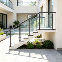 Poteau de balustrade en verre en acier inoxydable OEM ODM, clôture de sécurité en verre pour escaliers, balcons, villas et jardins