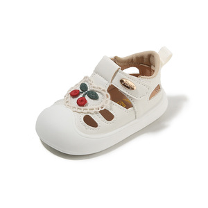 Chaussures pour bébé antidérapantes à semelle souple, sandales pour bébé brodées de cerises, chaussures d'été pour tout-petits - Product Image 5