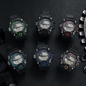 Reloj deportivo de moda para hombre con pantalla digital Esfera de 50mm Banda de TPU 10m Alarma de resistencia al agua Día/fecha Nuevo reloj redondo - Product Image 2