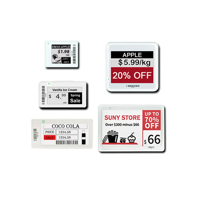 SUNY 433MHZ akıllı Etag perakende mağazaları ucuz ESL elektronik fiyat etiketi Demo takımı