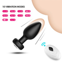 Fernbedienungsfähiger Weicher Silikon-Analplug Männlicher Prostata-Massagestab Erwachsenen-Gay-Produkte Vibrierendes Analsex-Spielzeug
