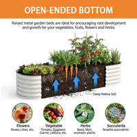 Jardinière surélevée ovale en métal Huizhou Green Giant de 17 pouces, en acier galvanisé, kit de pots et jardinières pour fleurs, jardinière d'extérieur