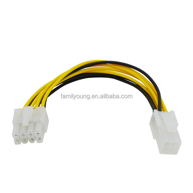 4P to 8P Power Converter Adapter Cable Wire Connector 4Pin Male to 8Pin Female CPU Motherboard Power Supply Extension Cable