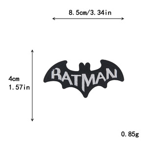 库存黑白刺绣铁服装补丁摇滚风格朋克服装补丁 - Product Image 6