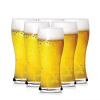 Verre à bière Pilsner moderne de haute qualité, personnalisable avec logo, impression par sublimation, compatible lave-vaisselle, silicone réutilisable de qualité alimentaire