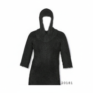 Viking armour-cadena de correo con capucha, color negro antiguo - Product Image 1