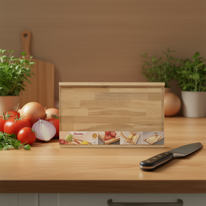 Planche à découper en bois Metaltex 55x35x2 cm, bois de hêtre, pour usage en cuisine - Product Image 3