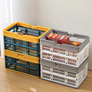 Cestino <span class=keywords><strong>per</strong></span> la spesa del supermercato pieghevole pieghevole in plastica cesto di <span class=keywords><strong>frutta</strong></span> vegetale <span class=keywords><strong>per</strong></span> picnic con maniglia - Product Image 4