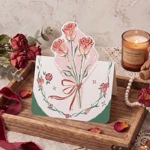Carte de vœux florale 3D en papier style Instagram pour la Saint-Valentin, la Fête des Mères et la Fête des Enseignants, disponible sur AliExpress (vente transfrontalière) - Product Image 6