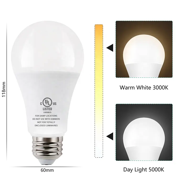 9 Watt Khẩn Cấp Bulb Sạc Ánh Sáng E26 B22 E27 Battery Operated LED Light Bulb Đối Với Trang Chủ