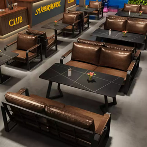 Conjunto de Mesa y Sillas de <span class=keywords><strong>Bar</strong></span> Estilo Industrial Retro, Personalizable para Restaurantes, Pubs, Cafeterías y Bares de Cócteles - Product Image 1