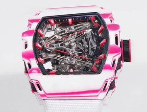 Reloj mecánico automático de lujo de alta gama 3802, color rosa, con tourbillon, deportivo, resistente al agua, para mujer. - Product Image 3