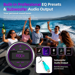 Reproductor de Radio FM/AM Retro para Barco de 12V, Resistente al Agua, Marca JMC, con Receptor de Audio de Pistón, Accesorios para Barco, de Guangdong - Product Image 5