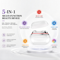 Masseur électrique portable Gua Sha avec refroidissement, chauffage, vibration et lumière rouge pour le visage et le corps