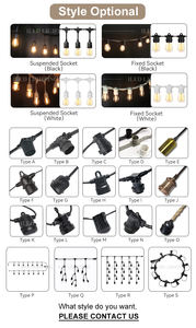Поставщик E27 48ft S14 A60 20 м 100 м светодиодная гирлянда для праздничного лагеря патио для кафе декоративная Водонепроницаемая гирлянда для улицы - Product Image 5