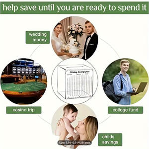 ओएम ऐक्रेलिक स्पष्ट सुरक्षित वर्णगी बैंक मनी बॉक्स गोल उलटी गिनती जमा राशि बॉक्स ऐक्रेलिक बॉक्स - Product Image 4