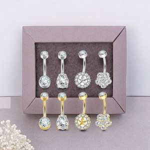 Bán buôn ASTM F136 Titan bụng vòng G23 Titan piercing Navel Bar mới hợp thời trang thời trang piercing <span class=keywords><strong>2025</strong></span> <span class=keywords><strong>Hot</strong></span> Bán - Product Image 4