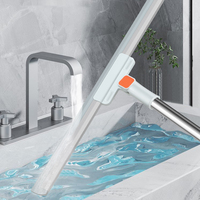 Balai Magique à Manche Télescopique en Aluminium, Nettoyeur Pulvérisateur pour Vitres et Carrelages, Grattoir à Verre Écologique avec Lame Souple et Raclette