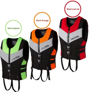 سترة نجاة للكبار والأطفال مصنوعة من النيوبرين السميك للسباحة في الهواء الطلق، سترة طفو، بدلة سباحة للتجديف والغوص وصيد الأسماك - Product Image 2