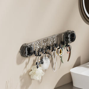 Le <span class=keywords><strong>crochet</strong></span> ondulé suspendu à la ventouse rotative derrière la <span class=keywords><strong>porte</strong></span> de la salle de bain et des toilettes <span class=keywords><strong>sans</strong></span> perçage - Product Image 1