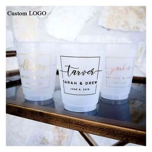 Vasos de Plástico con Temática Romántica para Bodas, Impresión Personalizada, Resistentes al Agua, Pedido al por Mayor, Marca OEM - Product Image 1