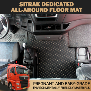 Pour Mercedes BENZ 2012 2020 Sitrak C5H C7H C9H Scania <span class=keywords><strong>Volvo</strong></span> FH 12 Daf XF Tapis de sol de voiture en cuir de qualité supérieure pour camion, ensemble complet - Product Image 5