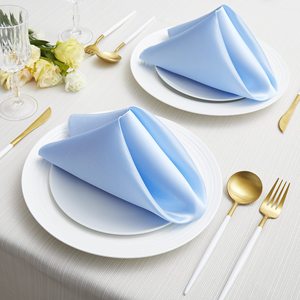 Utopia Home Alternativas Servilletas de satén recortadas con encaje 30x30cm Estilo Vintage para Bodas de jardín románticas - Product Image 1