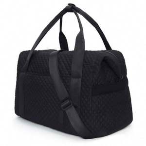 Sac de voyage pour femmes tendance, grand sac de week-end, sac de voyage pour la nuit, sac en nylon rose pour tapis de yoga - Product Image 6