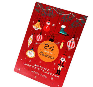 Calendario de Navidad personalizado <span class=keywords><strong>Flash</strong></span> 2025, embalaje de cuenta regresiva de Adviento, papel especial, caja de regalo de doble apertura, caja de la suerte ciega sorpresa - Product Image 1