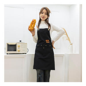 Restaurante <span class=keywords><strong>Bar</strong></span> Tienda Cafeterías Limpieza Chef Artículos de limpieza del hogar Delantal de cocina con bolsillo Adulto Delantal de cocina de lona ajustable - Product Image 4