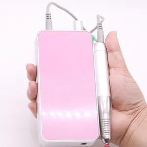 Professional 35000 RPM Nail Drill Rechargeable Portable ABS Handpiece Strong Manicure Colorful Electric Design Nail Machine
