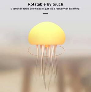 Wholesale Eco-Friendly Cute LED Jellyfish Night <b>Light</b> Dimmable Touch Rechargeable Table Lamp Decor for Bedroom Living Room Gifts - Product Image 2