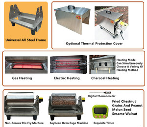 Mesin pemanggang kastanye gandum listrik kecil rumah tangga harga grosir/pemanggang kacang mete kacang kopi - Product Image 3
