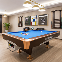 Table de billard professionnelle pliable multifonctionnelle pour extérieur, 8FT 9FT, avec poches en cuir et coussins à rebond élevé