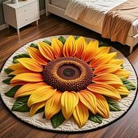 Tapis de sol rectangulaire moderne en velours cristal à motif floral abstrait 3D créatif transfrontalier, antidérapant pour salon et maison