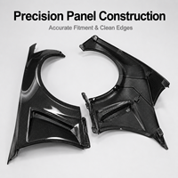 Kit de panneaux de garde-boue OEM 3K Twill brillant, design ventilé, léger, rigide, pièces de carrosserie automobile de qualité supérieure