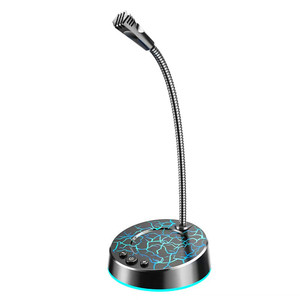 ไมโครโฟนคอนเดนเซอร์แบบยูเอสบี คอห่าน ปรับทิศทางได้รอบทิศทาง พร้อมไฟ RGB สำหรับการออกอากาศและการร้องเพลง - Product Image 2