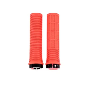 Aluminum Rubber Bicycle Grips Ends MTB Bike Handle Grip Soft Bicycle Handle Bar End Lock On Bike Grips